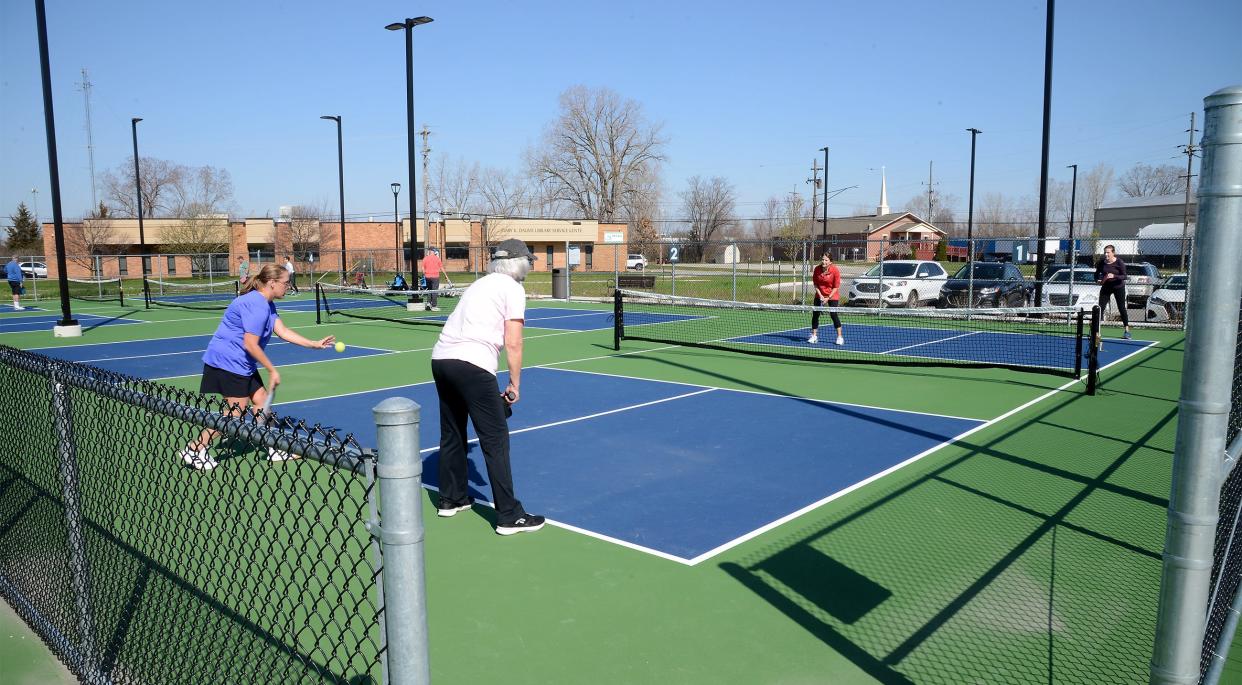 Eight pickleball courts recently opened at Cairns Park. A ribbon-cutting ceremony for the renovated park is set for Monday.