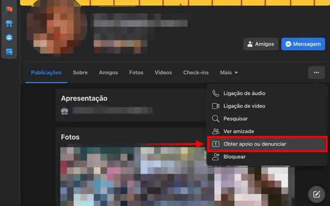 Peça a um contato de confiança para entrar no seu perfil e recuperar o acesso ao Facebook (Captura de tela: Caio Carvalho)