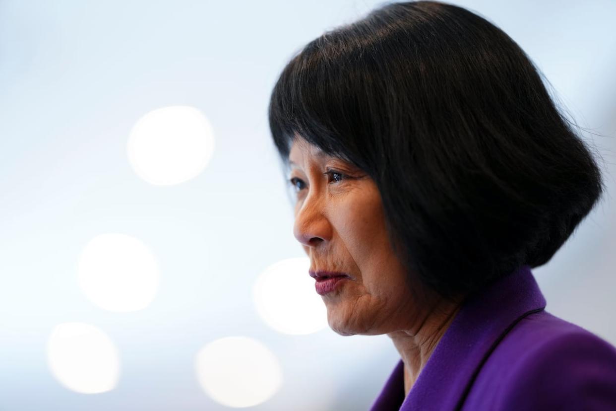Toronto Mayor Olivia Chow said she is 'cleaning up the mess' she inherited after city councillors voted Thursday to revise the vacant home tax program design for the 2024 taxation year.  (Sean Kilpatrick/The Canadian Press - image credit)