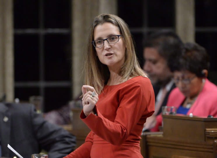 Chrystia Freeland was appointed minister of foreign affairs, replacing Stephane Dion. Photo from The Canadian Press