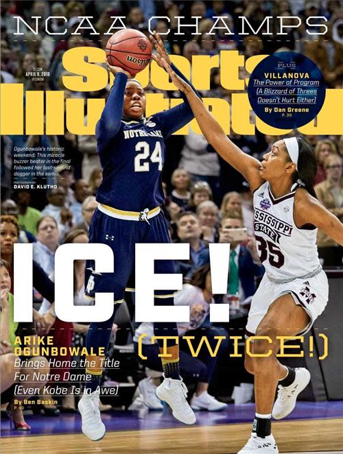 Notre Dame women's basketball defeats Mississippi State to win national championship (Arike Ogunbowale, guard).