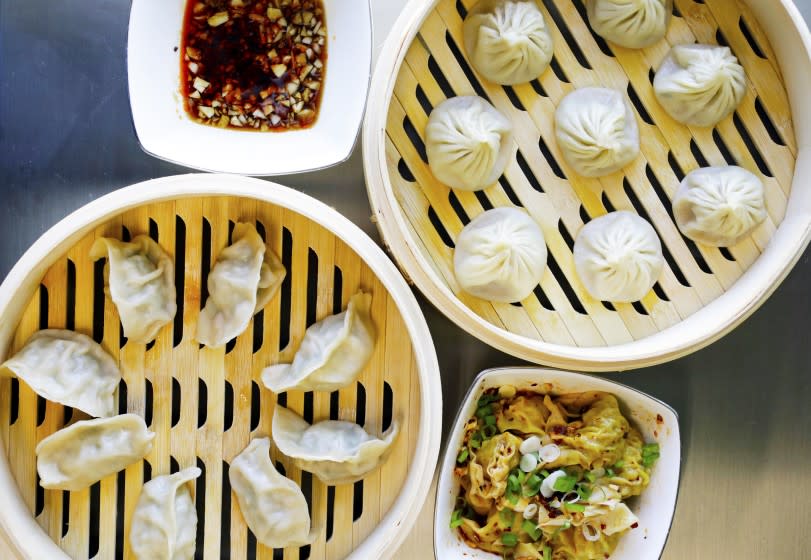 Dumplings from Cali Dumpling, a new dumpling delivery and takeout service based in El Monte.