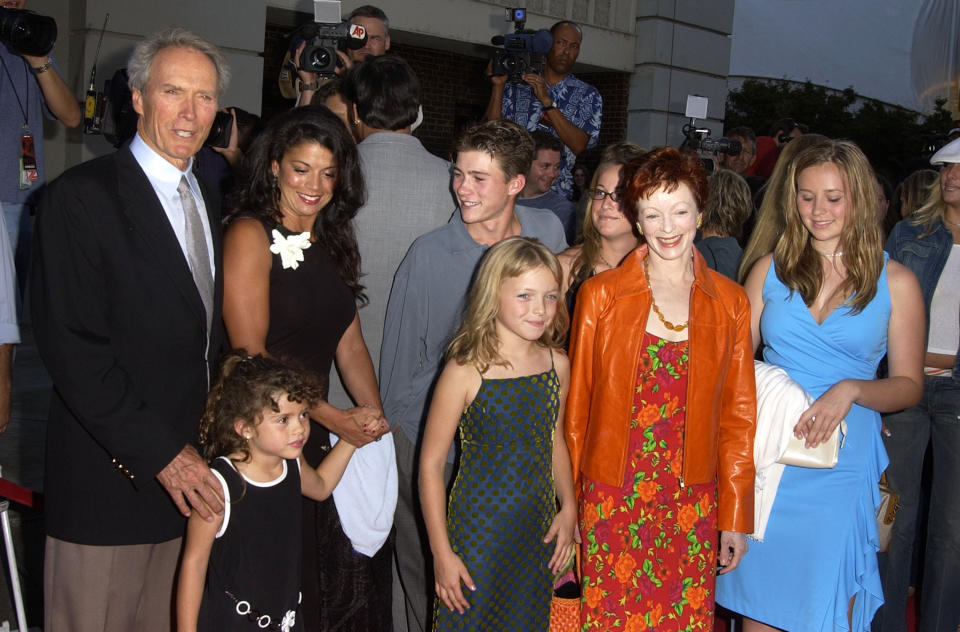Clint Eastwood, wife Dina, Frances Fisher & children Scott, Kathryn, Francesca & Morgan