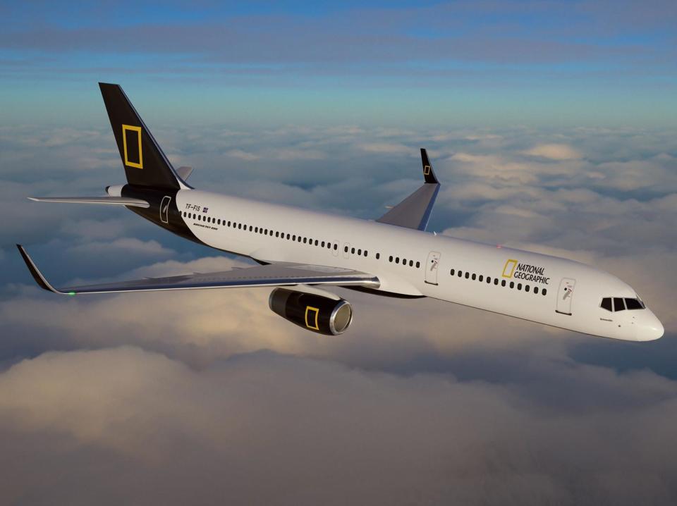 National Geographic Boeing 757 rendering inflight.