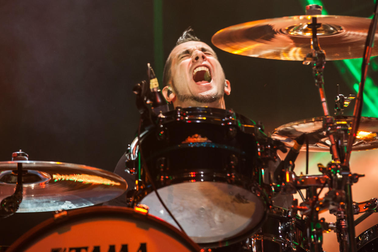 Offspring drummer Pete Parada will not tour with the band because of his vaccine hesitancy. (Photo by Chelsea Lauren/WireImage)
