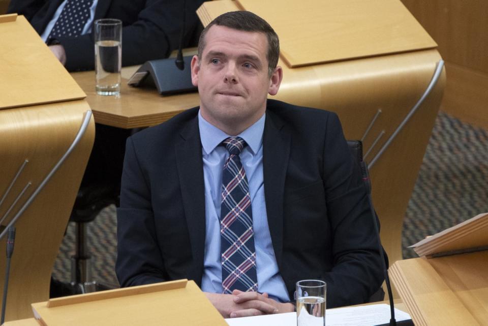 Douglas Ross recalled the moment he told Boris Johnson he should resign (PA) (PA Wire)