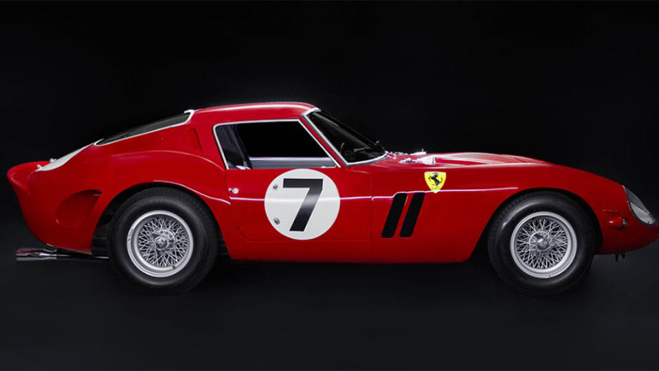 The 1962 Ferrari 330 LM / 250 GT by Scaglietti from the side