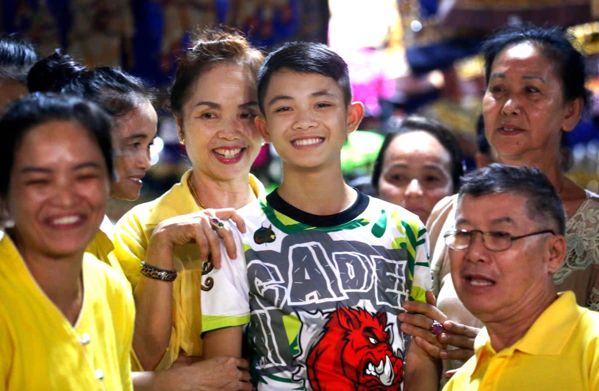 Duangphet Phromthep was one of the 12 Thai schoolboys rescued from a cave  (AP)