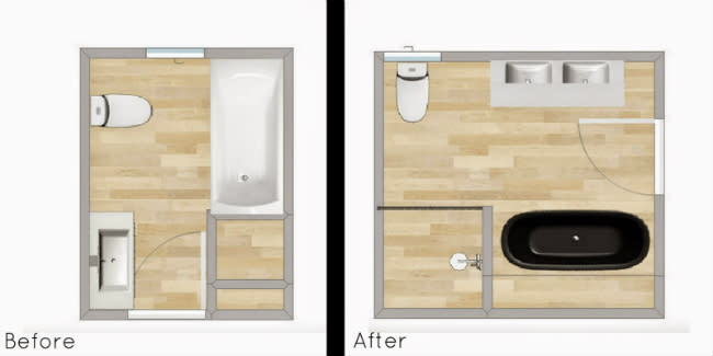 Small Bathroom Makeover - Layout