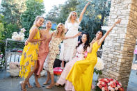 <p>Paris Hilton celebrates her Paris in Wonderland-themed bridal shower with sister Nicky Hilton and friends Jasmine Sanders, Jocelyn Chew, Tina Chen Craig and Nicole Williams English in L.A. over the weekend. </p>