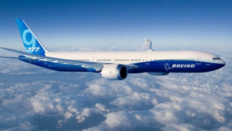 The 777-9, the first of the X family to be developed, will be taking to the skies later this year. Photo: Boeing