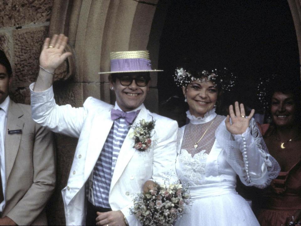 John and Blauel on their wedding day in 1984Getty Images