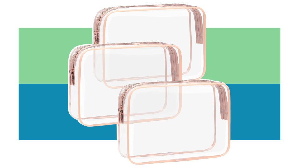 Make sure you're luggage is TSA-friendly with these clear pouches from F-Color.