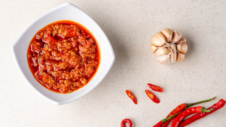 Indonesian sambal chili sauce