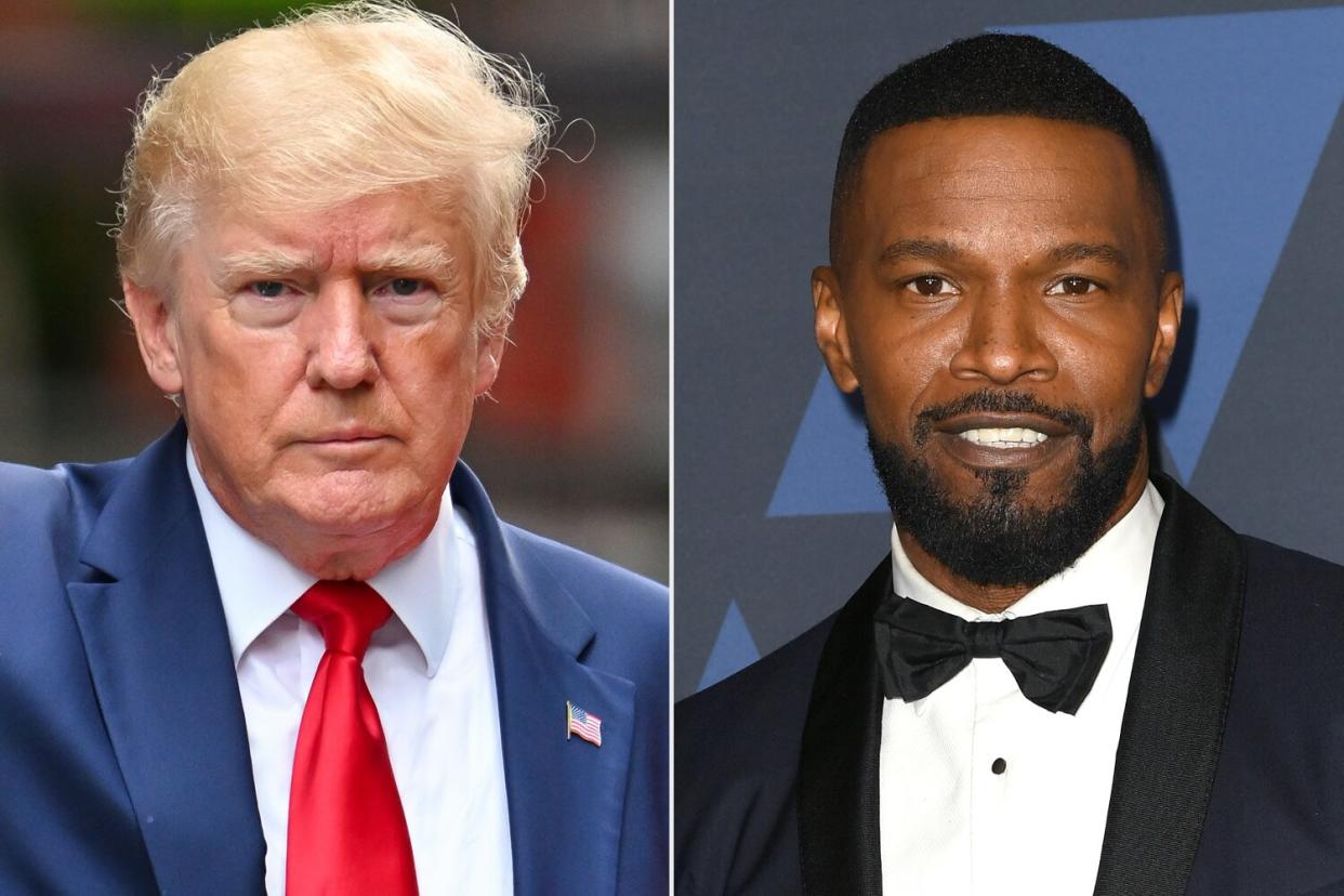 Former U.S. President Donald Trump; Jamie Foxx