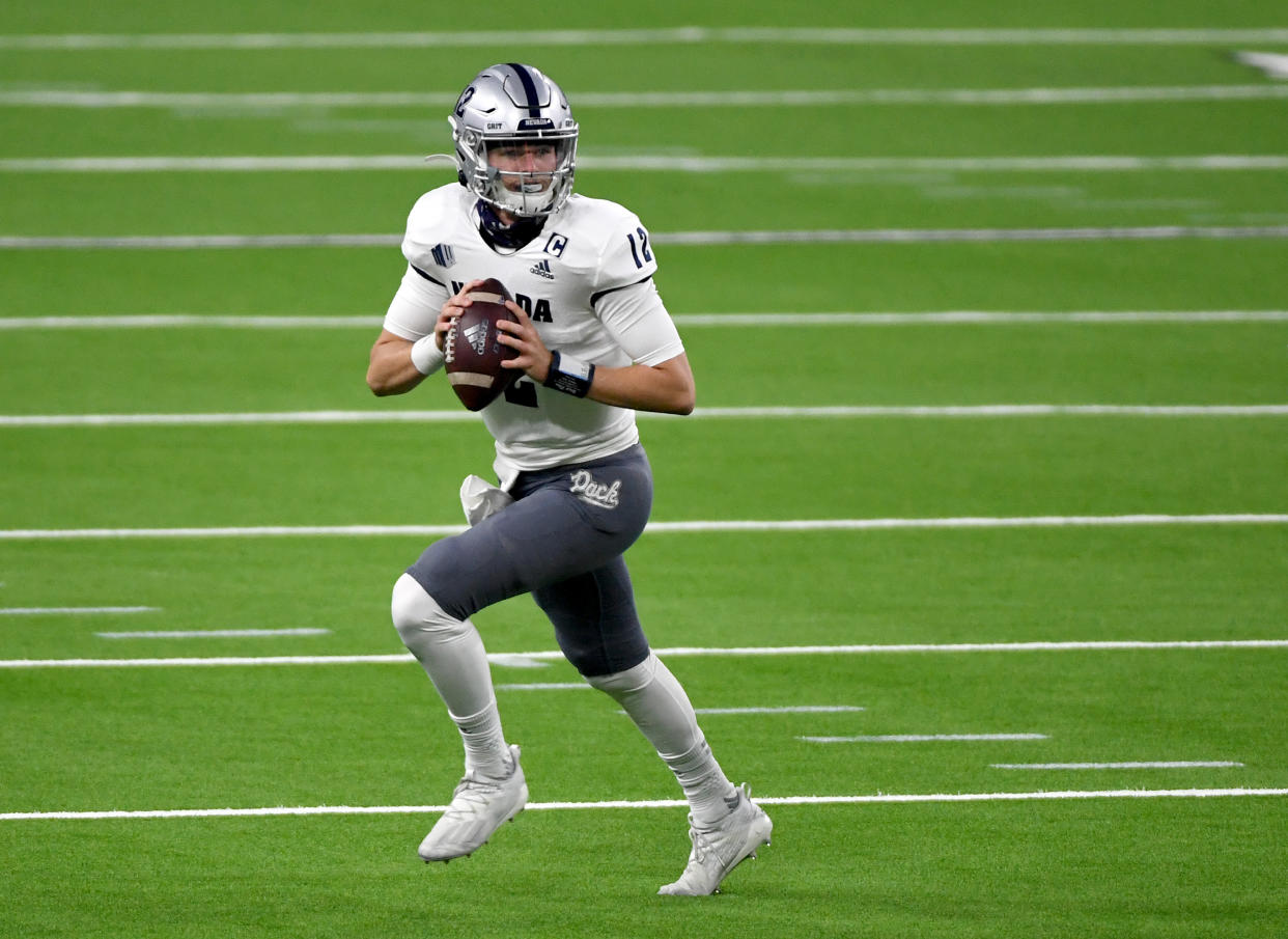 Nevada quarterback Carson Strong was a breakout star in 2020 and could end up a high draft pick in 2022. (Photo by Ethan Miller/Getty Images)