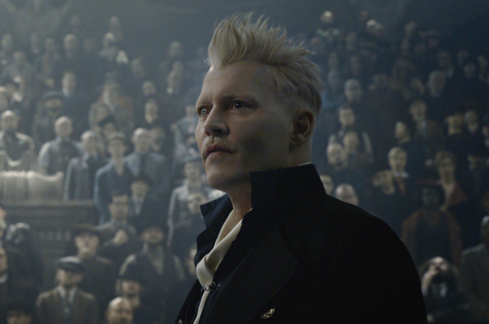 Johnny Depp as Gellert Grindelwald in <i>Fantastic Beasts: The Crimes of Grindelwald</i> (Warner Bros.)