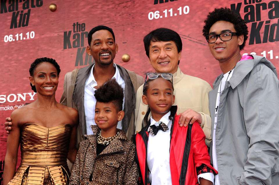 The Karate Kid LA Premiere 2010 Jada Pinkett Smith Will Smith Willow Smith Jaden Smith Trey Smith