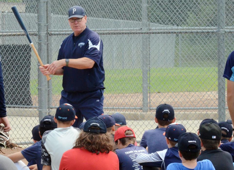 Mike Loper's dedication to Petoskey athletics stretches beyond just the high school ranks, as he helps bring along future Northmen through youth camps as well.