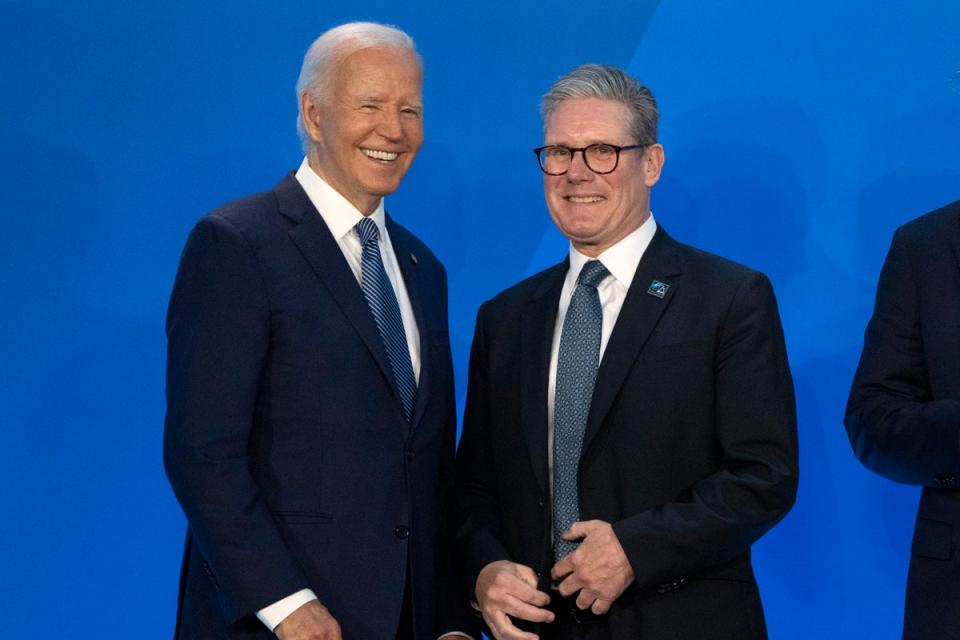Starmer and Biden met yesterday at Nato (Getty)