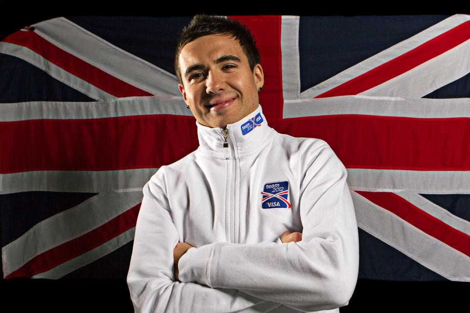 Great Britain paralympic athlete Will Bayley during the photocall at the Velodrome in the Olympic Park, London. Over 30 London 2012 hopefuls came together to prepare for the Games. Team 2012, presented by Visa, is raising funds for 1,200 British athletes at www.team-2012.com.
