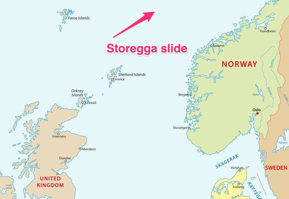 Ein Erdrutsch in der Nähe von Norwegen löste vor über 8000 Jahren einen Tsunami aus, der riesige Wellen in der Nordsee und darüber hinaus verursachte. - Copyright: Rainer Lesniewski/iStock via Getty Images Plus