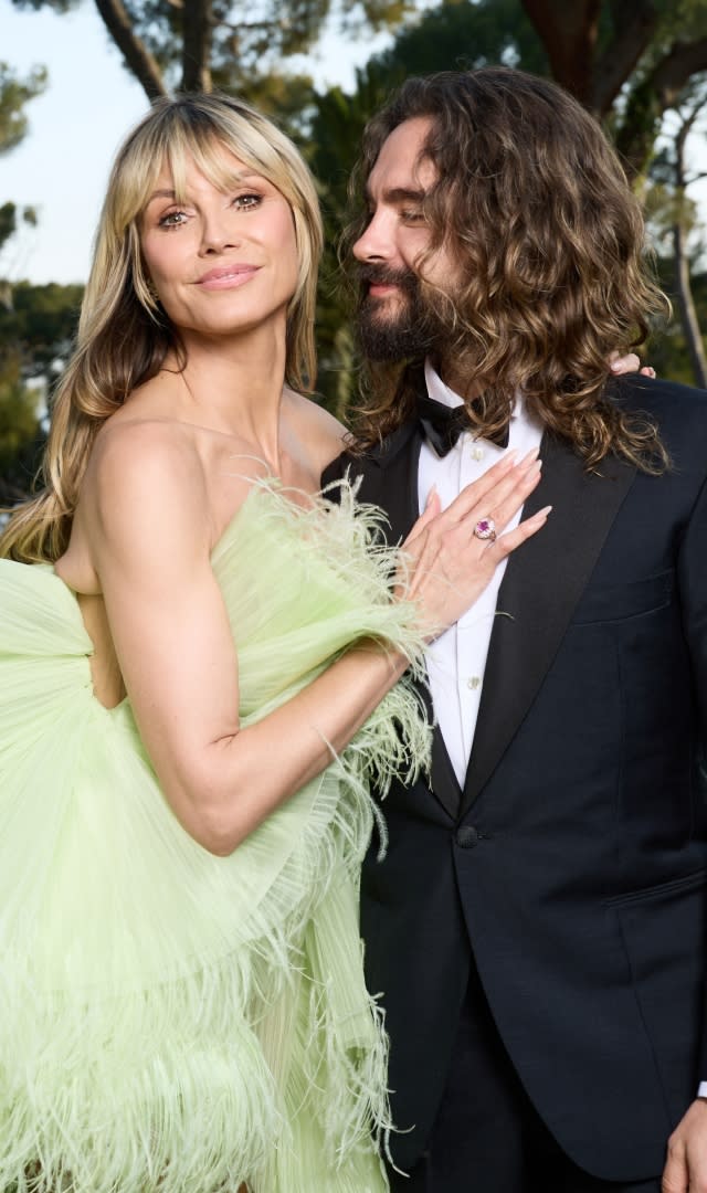 CAP D’ANTIBES, FRANCE – MAY 25: Heidi Klum and Tom Kaulitz attend the amfAR Cannes Gala 2023 at Hotel du Cap-Eden-Roc on May 25, 2023 in Cap d’Antibes, France. <em>Photo by Pascal Le Segretain/amfAR/Getty Images for amfAR.</em>