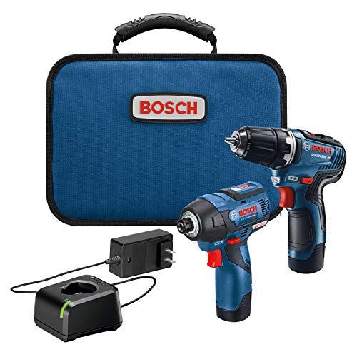 <p><strong>BOSCH</strong></p><p>amazon.com</p><p><strong>$159.00</strong></p><p><a href="https://www.amazon.com/dp/B085DTYYG2?tag=syn-yahoo-20&ascsubtag=%5Bartid%7C10060.g.1358%5Bsrc%7Cyahoo-us" rel="nofollow noopener" target="_blank" data-ylk="slk:Shop Now;elm:context_link;itc:0;sec:content-canvas" class="link ">Shop Now</a></p><p>This kit includes a 12-volt drill as well as an impact driver, which will cover a lot of bases when it comes to a lot of basic home improvement or assembly tasks. Even if your recipient already has a more heavy-duty drill, the compact size of these tools still make them useful for light-duty tasks.</p>