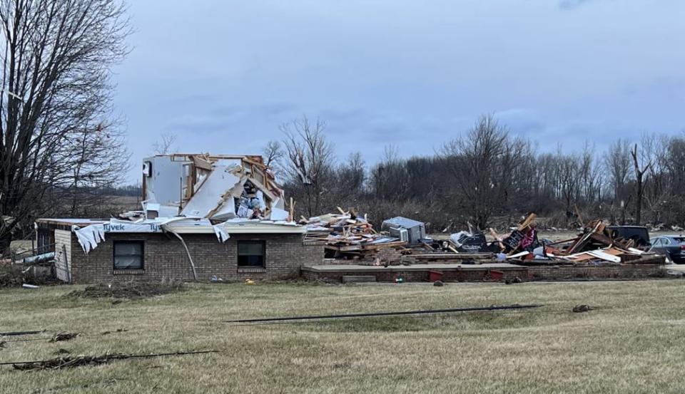 Mitchell Road damage (Springfield Township.)