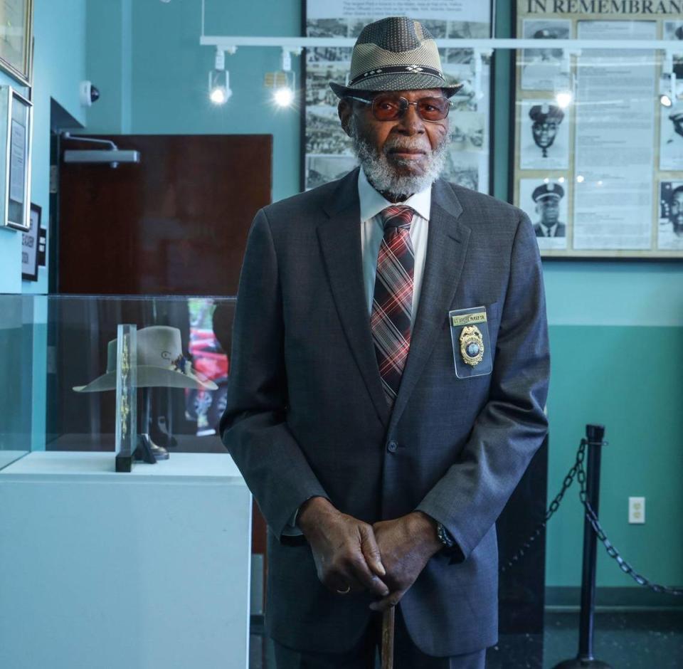 Lt. Archie McKay, who served as a Miami police officer from 1954 to 1980, often speaks to visitors at the Historic Black Police Precinct Courthouse and Museum in Overtown.