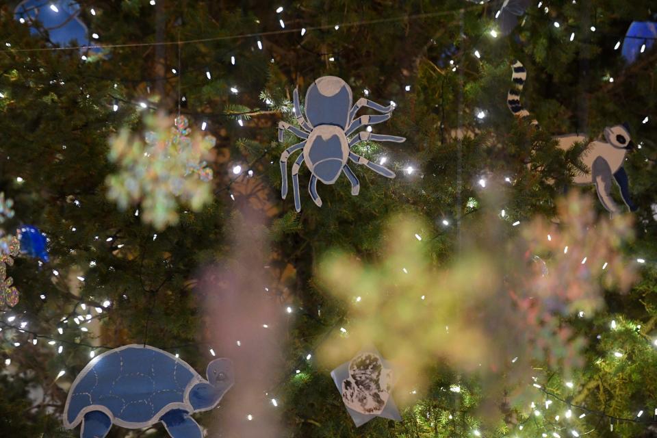 The animal and bug ornaments in the South Dakota Capitol Christmas tree in the rotunda on Tuesday, Dec. 5, 2023 at the South Dakota State Capitol in Pierre.