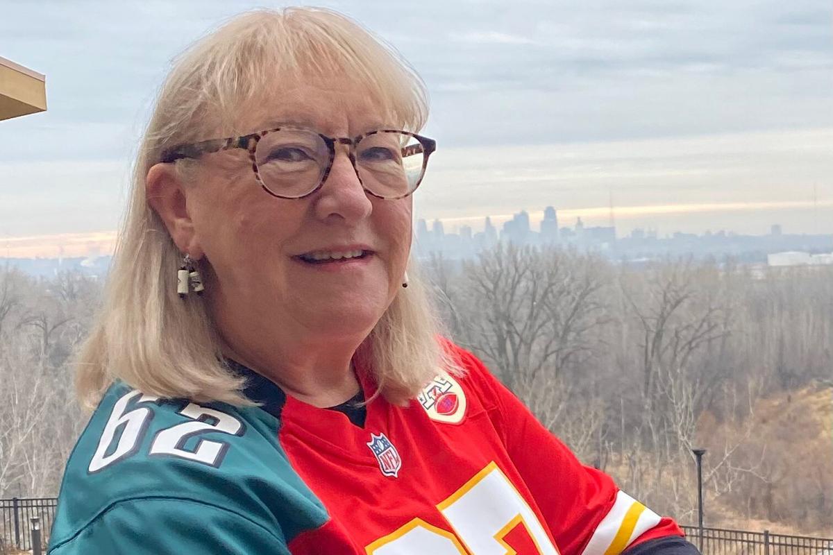 We'll talk about this later: Donna Kelce, dressing the part - Land