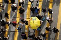 Demonstration demanding Hong Kong's leaders to step down and withdraw the extradition bill, in Hong Kong