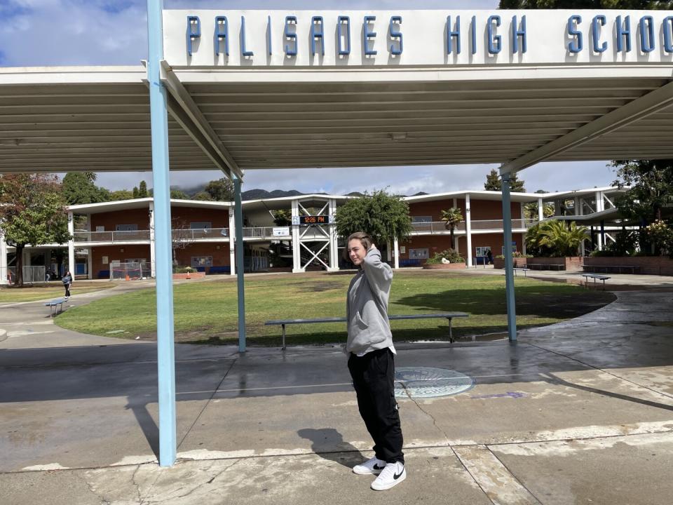 Illia Ishchenko-Leshchynskyi, 14, at Palisades Charter High School.