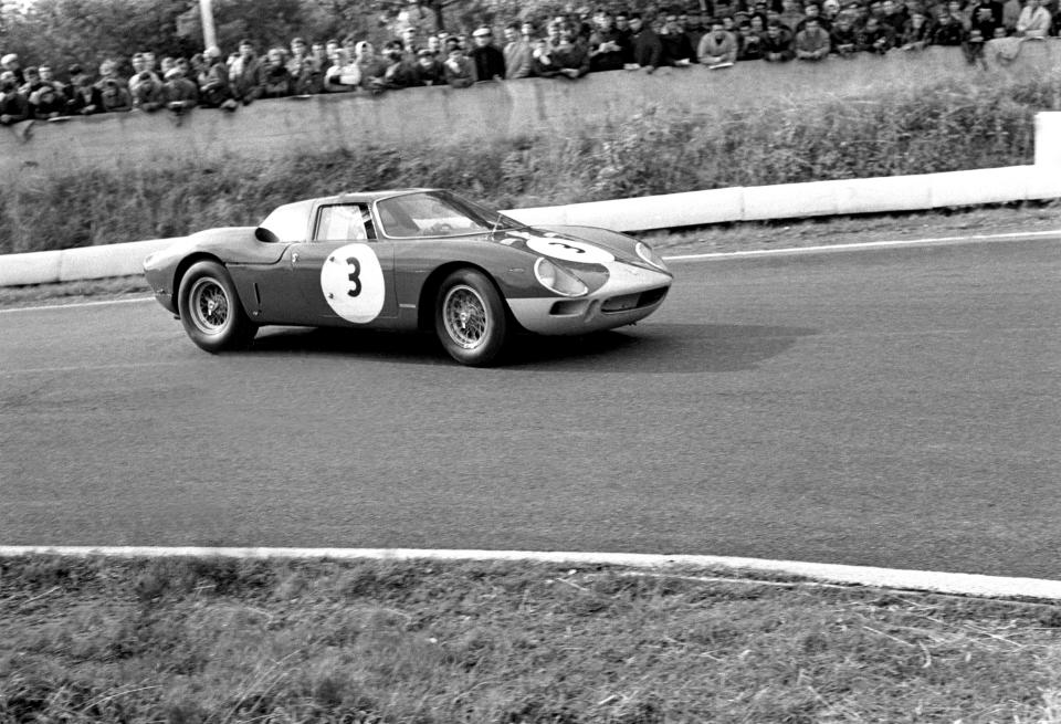 Jackie Stewart driving a Ferrari 250LM.