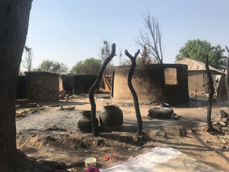 A general view shows the damage in Lawaru village, after herdsmen and Nigeria’s air force attacked the village on December 4 in Adamawa state, Nigeria December 21, 2017. Picture taken December 21, 2017. Amnesty International/Handout via REUTERS