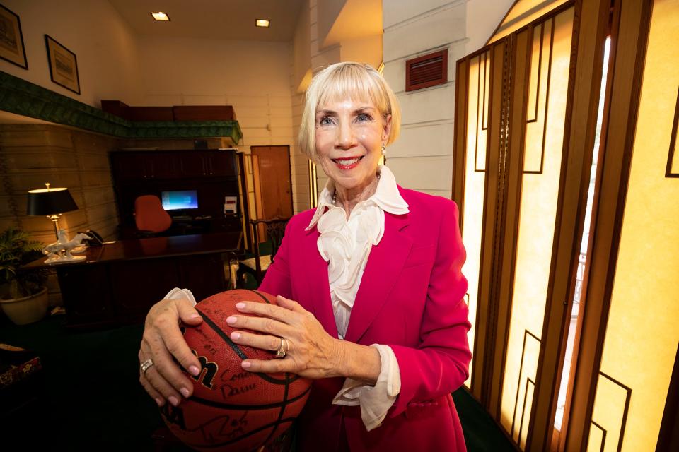 Anne B. Kerr made a lasting mark on Florida Southern College during her 20 years as president. She said that her most treasured memories include seeing the Mocs' men's basketball team win the Division II national championship in 2015.