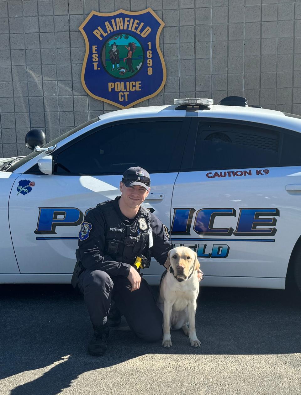 Plainfield Police Officer Kyle Sutcliffe and his K9 Ingrid.