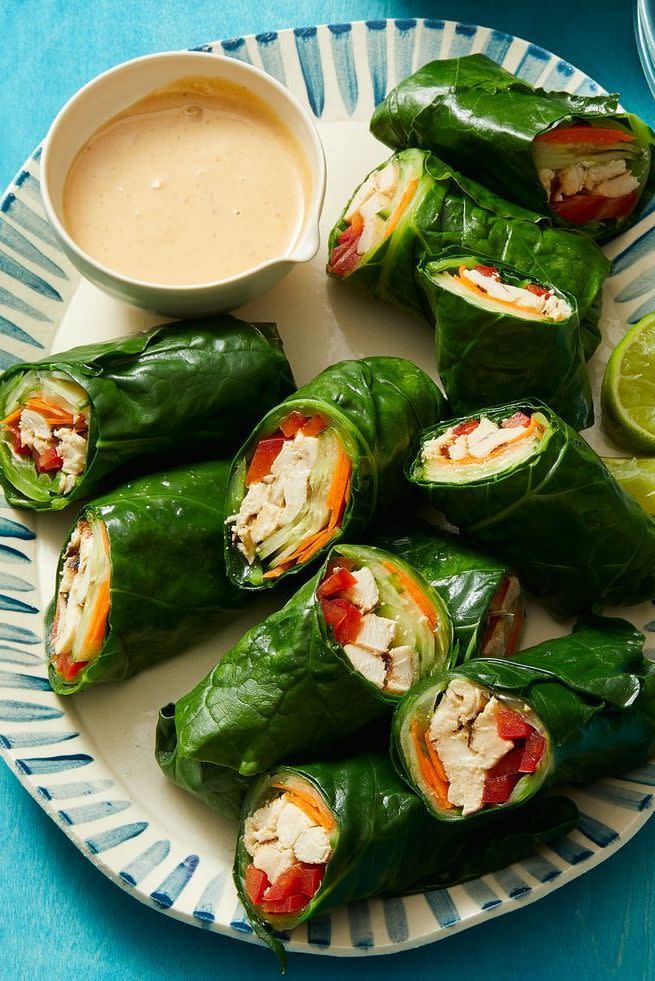 Thai-Style Peanut Chicken Wraps