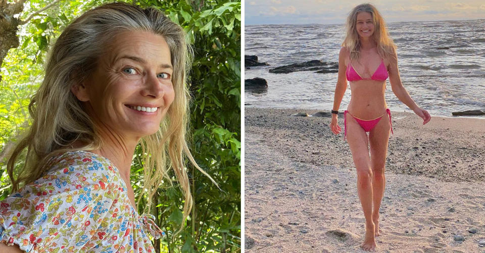 Supermodel Paulina Porizkov showed off her toned figure in a pink bikini. Photo: Instagram/paulinaporizkov