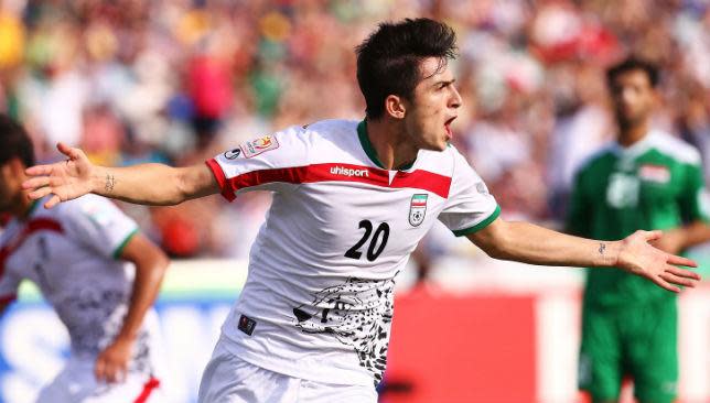 Sardar Azmoun leading leads the Iranian goal-scoring charts.