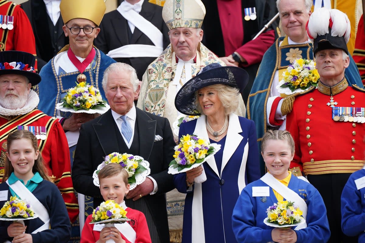 Charles and Camilla at the Royal Maundy service last year  (Yui Mok / PA)