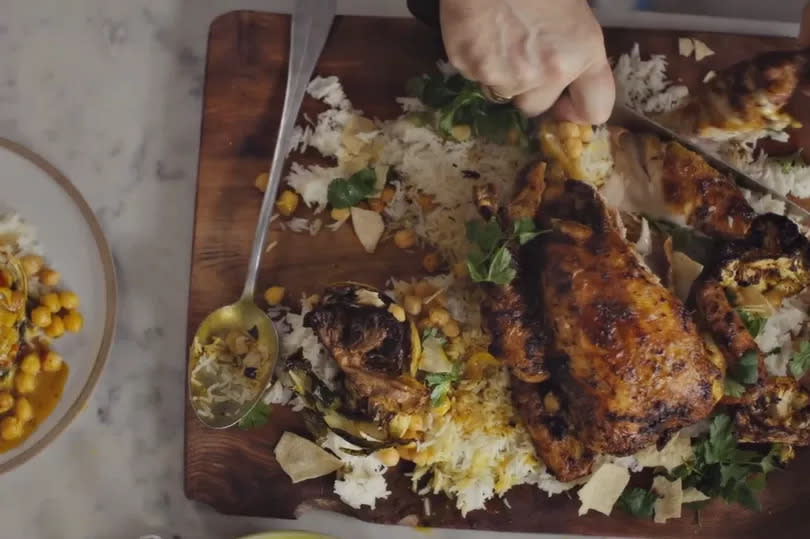 Jamie Oliver's roast chicken dinner curry