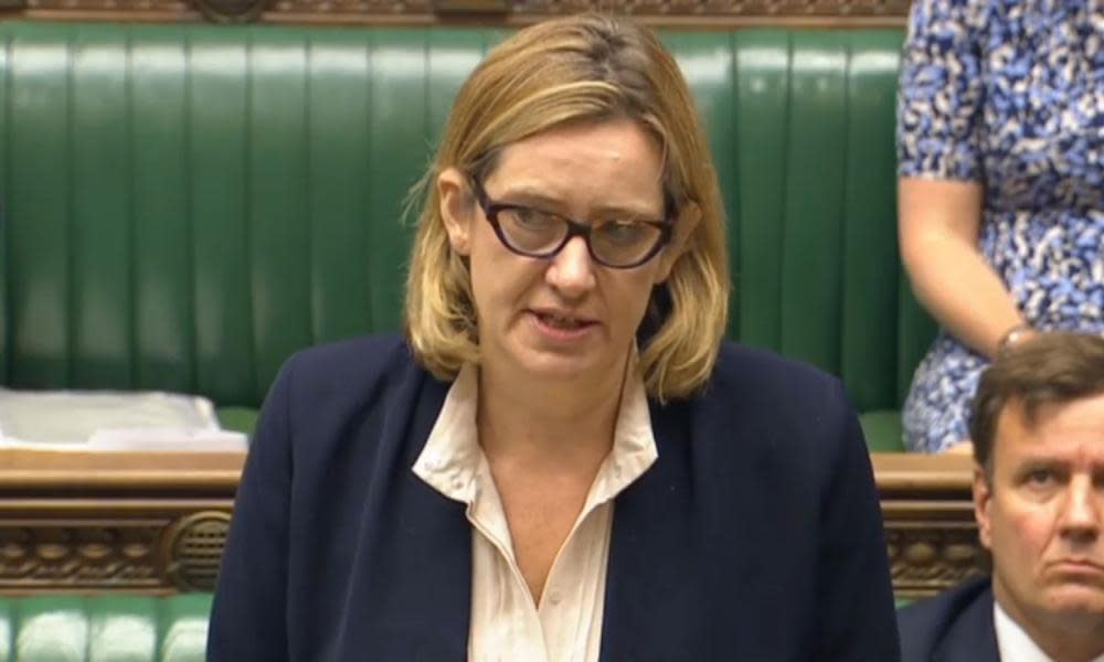 Amber Rudd makes a statement to MPs in the House of Commons on the recent terror attacks in the UK.