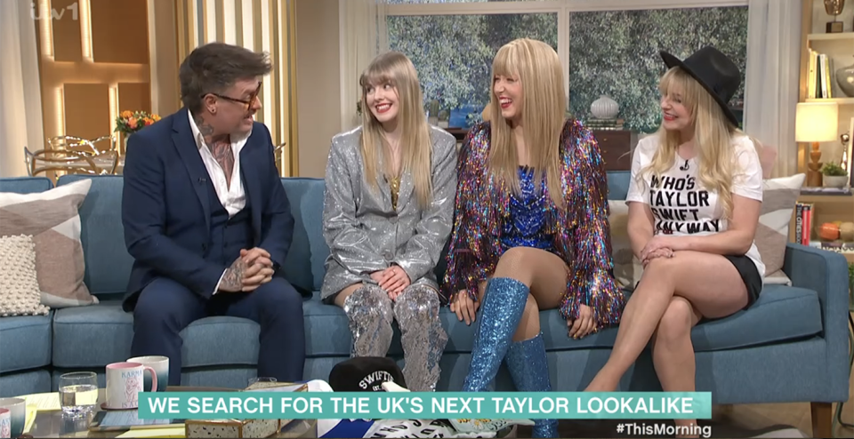 This Morning viewers weren't impressed with the Taylor Swift lookalikes. (ITV screengrab)