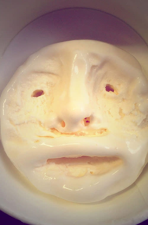 Life-Like Faces Made Out of Ice Cream