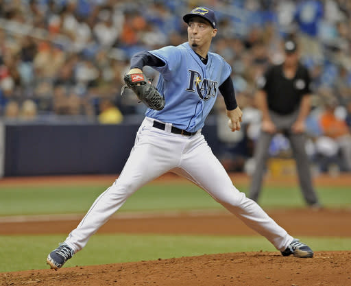 Tampa Bay Rays starter Blake Snell has been fantastic, but his it might be time to sell him in fantasy leagues. (AP Photo/Steve Nesius)