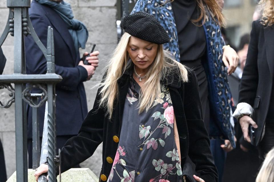 Kate Moss at the service (Getty Images)