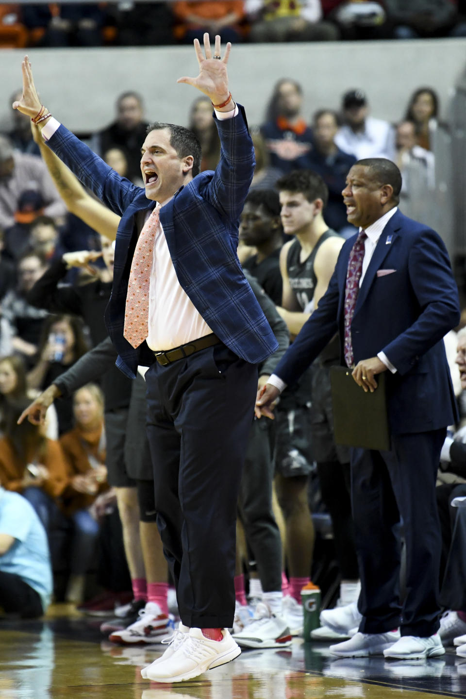 Iowa State head coach Steve Prohm calls a play from the sidelines during the first half of an NCAA college basketball game against Auburn Saturday, Jan. 25, 2020, in Auburn, Ala. (AP Photo/Julie Bennett)