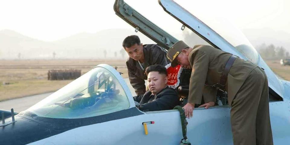 Kim Jong-un in a plane